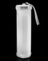 QWORK Extendable Artist Storage Tube - Durable Plastic, 2 Pack Adjustable Length 8.5" to 15", 2.4" Width, Translucent with Carrying Lanyard for Br...