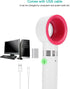 Portable Handheld Fan, Portable Mini USB Rechargeable Bladeless Fan, Three Adjustment Speeds, 360° All Around Air Suction, Handy Cooler for Home O...