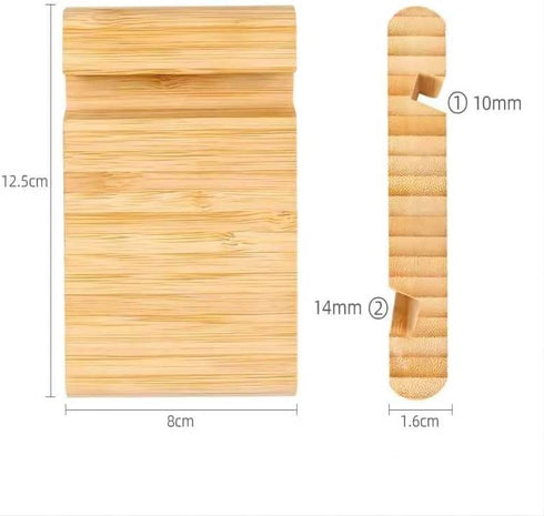 Cell Phone Stand for Desk Wood, Wooden Mobile Phone Holder, Portable Desktop Smartphone Stand, Universal Cell Phone Holder......