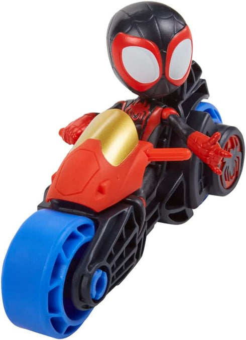 Spidey and His Amazing Friends Miles Morales Action Figure with Toy Motorcycle, Preschool Toys, Ages 3 and Up...