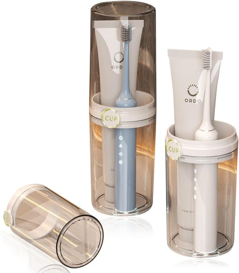 Travel Electric Toothbrush Cup holder, Portable Travel Toothbrush Case, Toothbrush and Toothpaste Travel Kit, Toothbrush Storage Container for Tra...