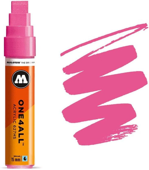 MOLOTOW ONE4ALL Acrylic Paint Marker, 15mm, Neon Pink, 1 Each (627.208)...