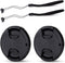 2-Pack 49mm Front Lens Cap Cover with Deluxe Cap Keeper for Canon EF 50mm f1.8, EF-M 15-45mm f3.5-6.3, Sony E 55-210mm f4.5-6.3, E 35mm f1.8, E 50...