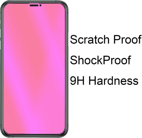2 Pack Anti-Blue Privacy Tempered Glass Suit for iPhone X/iPhone XS/iPhone 11 Pro Mirror Anti-Spy Screen Protector Anti-Peeping Film Electroplated...