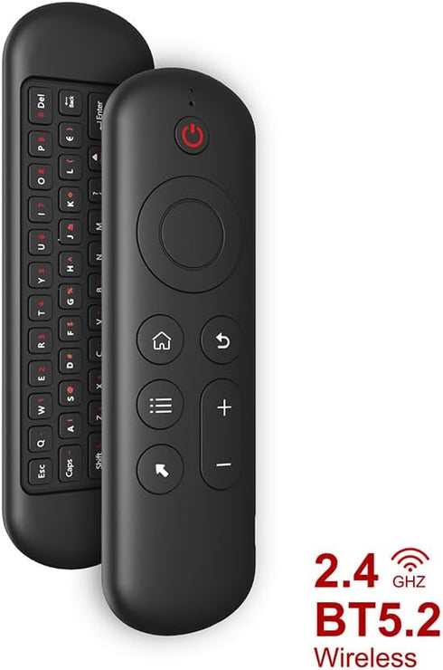 LUVI Air Mouse Remote Control Mouse Wireless Mini Keyboard 2.4G & BT5.2 Motion Sensing Backlit Rechargeable Compatible with Android TV Box/PC/Smar...