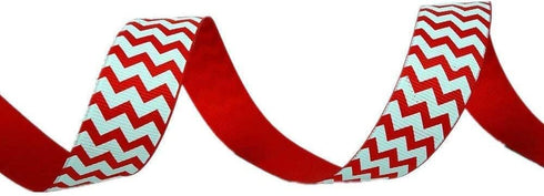 Christmas Ribbon 30 Yards(6 X 5yds) 1 Inch Red Green Grosgrain Ribbon Chevron Swirl Quatrefoil Printed...