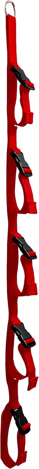 Tidy Tight Storage Loop Straps. Single Pack. Store Cords, Hoses, Christmas Lights, Etc. One of A Kind Storage System On The Market. (Red)...