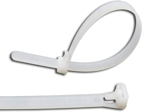 Superun Releasable Zip Ties 8 Inch, 50 Lbs Tensile Strength Wire Ties (Reusable Cable Ties) Pack of 100 White...