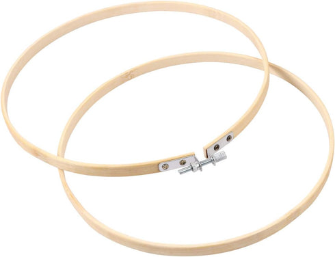 3 Pack Embroidery Hoops, KISSBUTY 7.9 inch/ 20cm Bamboo Embroidery Hoop Round Bamboo Circle Cross Stitch Hoop Ring for Art Craft Handy Sewing (3)...