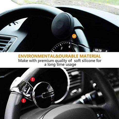No Tool Required Easy Set Up Silicone Steering Wheel Spinners for Automobiles...