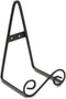 Swirl Scroll Design - 8 Inch Black Iron Decorative Easel Display Stand for Photos/Plates...