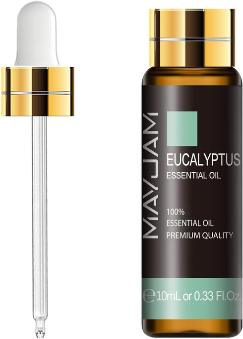 Eucalyptus Essential Oil, MAYJAM 10ML/0.33FL.OZ Premium Eucalyptus Oils for Soap Candle Making, Diffuser, Bedroom, Living Room, Office...