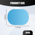 2 PCS Car Rearview Mirror Rainproof Film, 3.93" x 5.7" PET Oval Anti-fog Anti-glare Reversing Mirror Reflective Film, Lotus Leaf Water-repellent E...