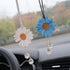 Daisy Car Hanging Ornaments for Women Girls Cute Sunflower Car Rear View Mirror Hanging Charms Automotive Interior Aesthetic Decoration Accessorie...