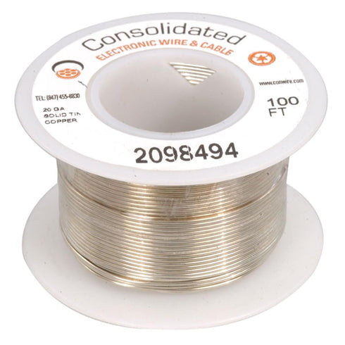 Jameco ValuePro 20 AWG Solid Tinned-Copper Bus Bar Wire 100 Feet...