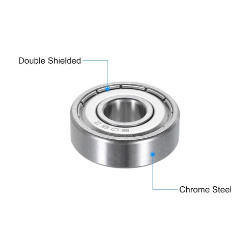 uxcell 10pcs 608ZZ Miniature Deep Groove Ball Bearings 8x22x7mm Double Shielded Bearings for Electric Motor, Home Appliances, Garden Machinery, P5...