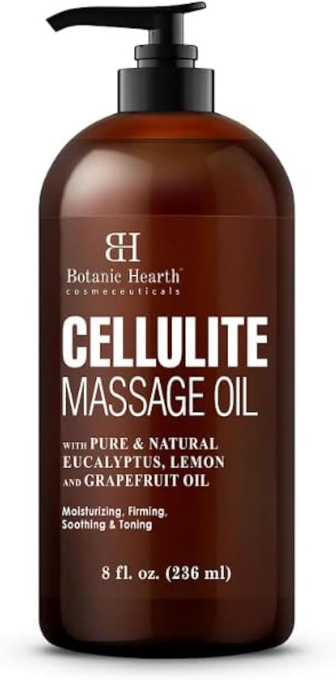 Botanic Hearth Anti Cellulite Massage Oil | Cellulite Oil for Thighs and Butt Firming | Unique Blend of Massage Essential Oils | Improves Skin Ton...