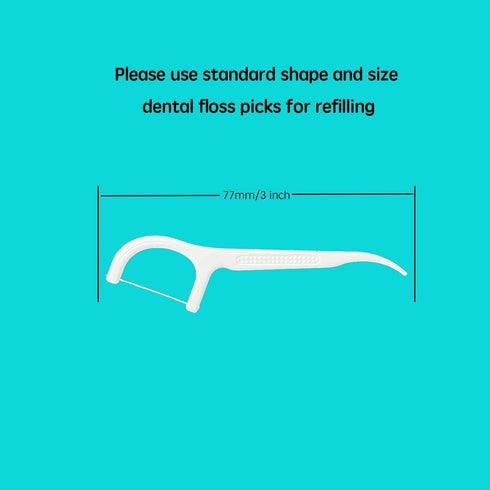 Automatic Dental Floss Picks Dispenser, for Adult Floss Sticks Clear Case 50count/Box, with Flosser Toothpicks 100 Count (Dispenser w/100 toothpic...