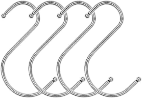 SumDirect S Hooks for Hanging - 100P 3inch Stainless Steel S Shaped Hooks,Metal Silver S Hooks...