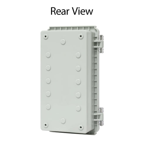 LeMotech Electrical Box, IP67 Waterproof Hinged Clear Cover Stainless Steel Latch Junction box, ABS Plastic Electrical Enclosure with Mounting Pla...