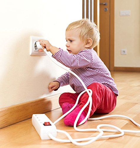 Outlet Plugs Covers (40 Pack) Clear Child Baby Proof - Electrical Protector - Safety Caps by Idea Safety - Home Basic...