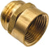 2 Pack Brass Garden Hose Adapter Fitting, 3/4” NPT Female Threads and 3/4 GHT Male Connector, Heavy-Duty High-Pressure Support, Rust and Corrosion...