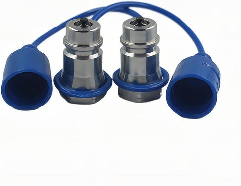 2-PCS 1/2" Ag ISO5675 Poppet Valve Hydraulic Quick Connect Male Coupler Nipple Tractor Coupling 1/2" NPTNV12 NPT M/F...