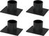 Black Taper Iron Candle Holders, Set of 4 Pillar Tealight Candlestick Holders for Table Centerpieces, Home Decoration, Weddings, Party, Dinner. (S...