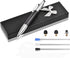Glovion Multicolor Ballpoint Pen with Stylus Tip, 2 in 1 Ink Writing Pens Carbon Fiber Stylus Pen with 3 Replacement Stylus Tips Refills for Touch...