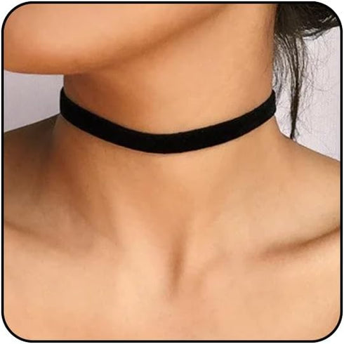 Black Choker Necklace for Women 1cm-3cm Wide Black Velvet Choker Necklaces Leather Lace Chocker Tattoo Choker Collar Necklace 90s Choker Necklace ...