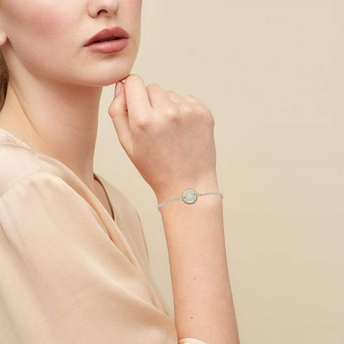Stainless Steel Initial Bracelet Delicate Coin Letter Bracelet Dainty Small Disc Name Bracelet Personalized Monogram Charm Bracelet for Women...