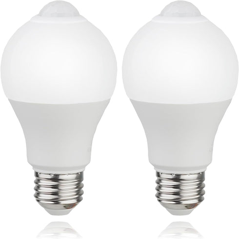CICINY Motion Sensor Light Bulbs- 9W(60-Watt Equivalent), E26 5000K Daylight A19 800LM Outdoor/Indoor, Dusk to Dawn Security Light Bulbs for Entra...