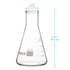 stonylab 1-Pack Glass 250 ml Heavy Wall Narrow Mouth Erlenmeyer Flasks with Heavy Duty Rim - (250ml Fits with StonyLab 7# Rubber Stopper)...