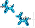 Blue Balloon Dog Puppy Pair Cufflinks in a Presentation Gift Box & Polishing Cloth...