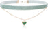 2Pcs Bling Bling Velvet Choker Necklace Set with Heart Pendant - Romantic Pastel Pink and Mint Green - Adjustable Collars for Women...