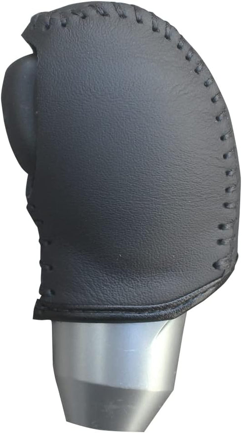 Black Leather Gear Shift Knob Cover for Nissan 370Z Fusion Gear Shift Cover/Accessories for Nissan (Black)...