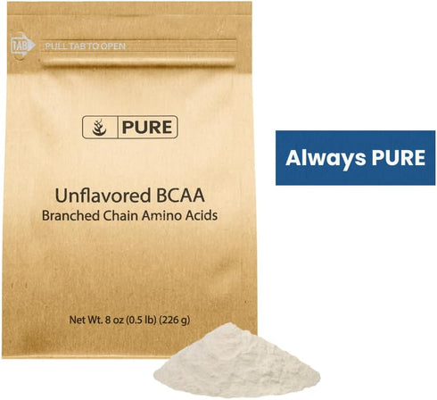 Pure Original Ingredients Unflavored Instantized BCAA (8oz) Powder, Branched Chain Essential Amino Acids, Supplement (8 Ounce)...