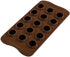 silikomart | SCG28 Silicone Mould for Choco Flame Chocolates, Non-Stick, 15 Chocolates, Pack of 1 Mould for Sweets, Easy Choc 3D, Ø 27 h 28 mm, Ma...