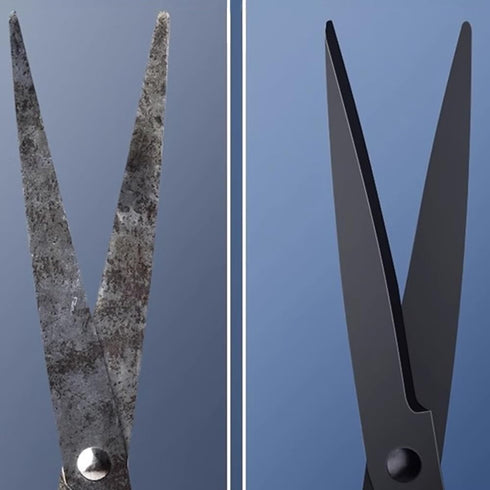 Black Office Scissors 7 Inch All Purpose Sharp Scissor Stainless Steel Blade Shears Straight ABS Handle Shear for Paper, DIY Craft, Office, School...