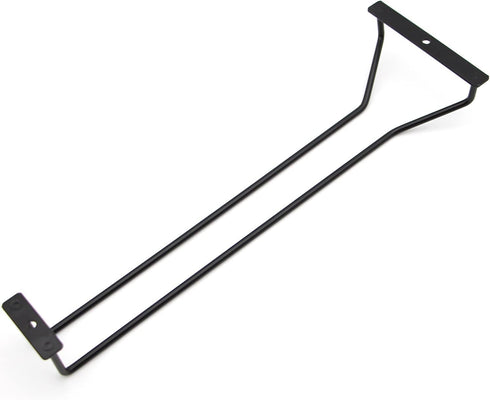 14-Inch Black Wine Glass Rack, Under Cabinet Wine Glass Holder, Stemware Rack, Hanging Stemware Holder, Set of 2...