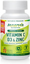 Immunity Immune Boost Supplement – Vitamin C D3 Zinc Blended 72 Veggie Capsules Immune Support Antioxidant Supplement...
