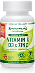 Immunity Immune Boost Supplement – Vitamin C D3 Zinc Blended 72 Veggie Capsules Immune Support Antioxidant Supplement...