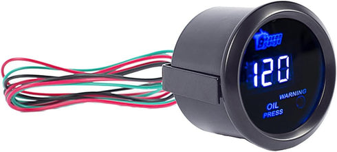 ESUPPORT Car 2" 52mm Digital Oil Press Pressure Gauge Blue LED...