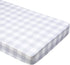 JISEN Baby Crib Sheet 1 Piece Portable Fitted Crib Sheet for Standard Crib and Toddler Mattresses Nursery Bed Decor for Boys Girls 28x52 Inch Grid...