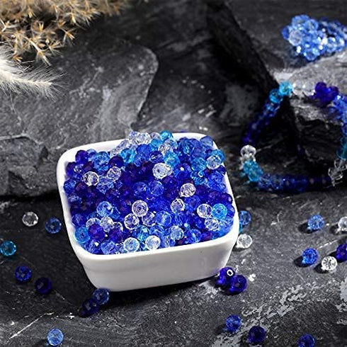 920 Pieces Crystal Faceted Glass Beads 6 mm for Jewelry Making Bulk Rondelle Spacer Gemstone for DIY Bracelet Earring Necklace Art Decoration...