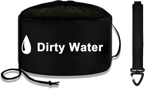 UNXMRFF 1 Pack Black Waterproof RV Hose Storage Bags with Drawstring Mesh Top, RV Utility Bag, Sewer Hose Bag, RV Camper Tools Accessories Bag for...