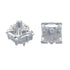 GATERON 0° Silent Silver Keyboard Switches, Dual-rail Fully Silent Silver 3 Layer 5 pin Linear DIY RGB Mechanical Keyboard Switch Silent (10PCS)...