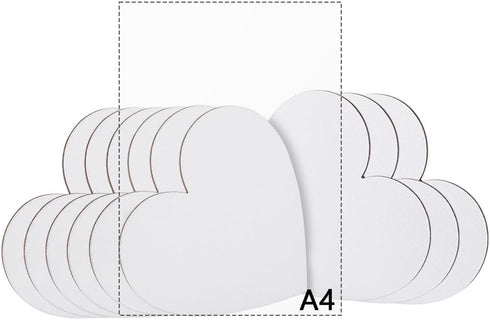 NBEADS 12 Pcs Heart Painting Canvas Panels, 5.9inch Blank Canvas Drawing Boards for Oil & Acrylic Painting Students Artist Hobby Painters and Begi...