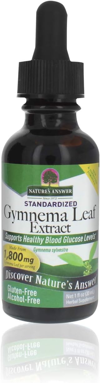 Nature's Answer Alcohol-Free Gymnema Leaf 1oz Extract | Gluten-Free | Non-GMO | Vegan | No Artificial Flavors or Preservatives | Single Count...