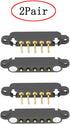 2 Pair Magnetic Bend Pogo Pin Connector with Location Hole, 2/3/4/5/7/8Pin 2A Pogopin Magnetic Connector Male+Female 2.54MM Through Holes Spring L...
